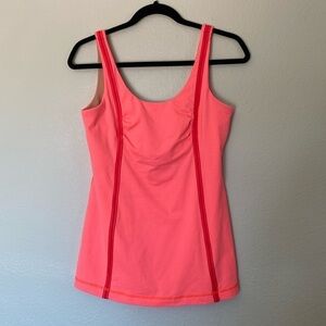 Lululemon tank top women’s 10 ten coral pink striped